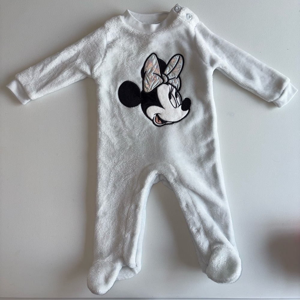 Disney White One Piece with Minnie Mouse Bow Design